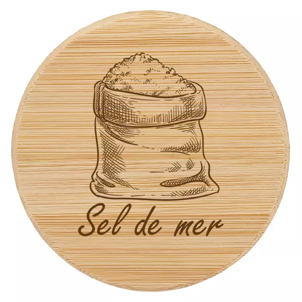 Couvercle en bois "sel de mer" pro WECK RR60