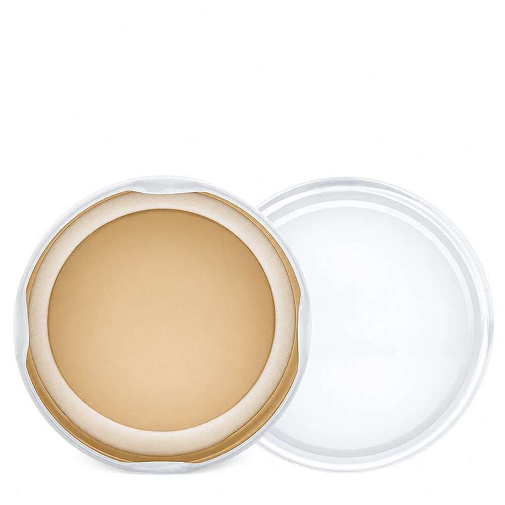 Pohled shora na bílé víčko BasicSeal 58 mm TO58 UniTwist se zlatým těsnicím kroužkem