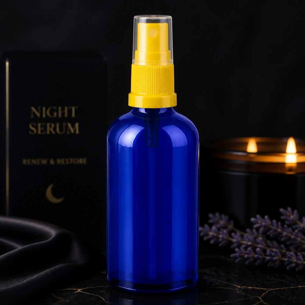 Premium Zerstäuberflasche 100ml aus dickem Glas mit langlebiger Sprühpumpe