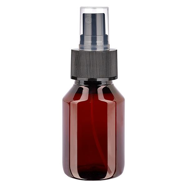 PET láhev 50ml s černým rozprašovačem PET láhev 50ml s černým rozprašovačem