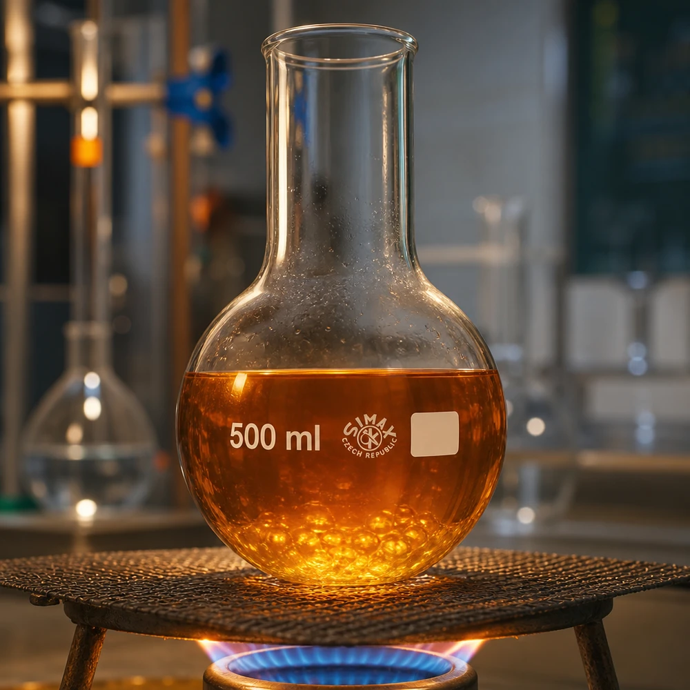 Rundkolben 500ml Weithals mit perfekter Größe für mittlere Reaktionsvolumina
