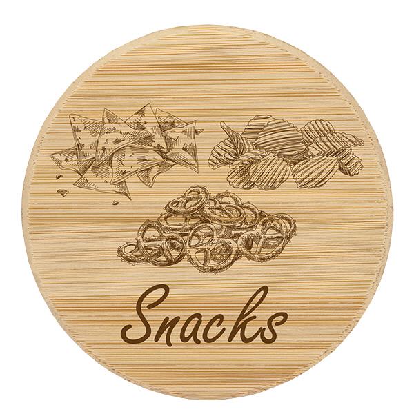 Couvercle en bois "Snacks" pour WECK RR100 Couvercle en bois "Snacks" pour WECK RR100