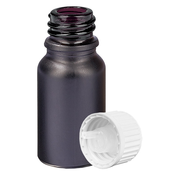 10ml lahvička s kapátkem 0,9 mm bílá standardní uzávěr BlackLine UT18/10 10ml lahvička s kapátkem 0,9 mm bílá standardní uzávěr BlackLine UT18/10