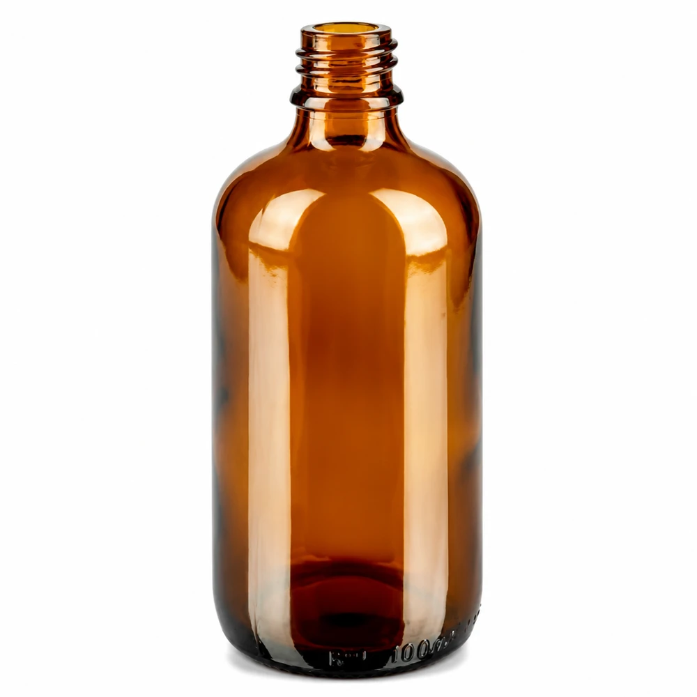 100ml lahvička 11mm šroubovací uzávěr zelená Standard BrownLine UT18/100 Professionelle 100ml Braunglasverpackung mit 11mm Öffnung für Arzneimittel und Extrakte