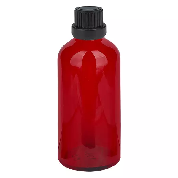 100ml láhev 11mm šroubovací uzávěr černý s ochranou proti manipulaci RedLine UT18/100