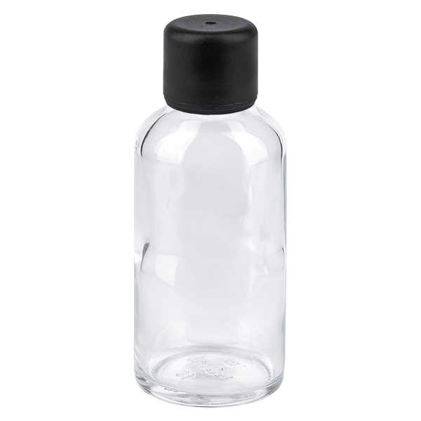 50ml lahvička 11mm šroubovací uzávěr černý uzávěr ClearLine UT18/50. 50ml lahvička 11mm šroubovací uzávěr černý uzávěr ClearLine UT18/50.
