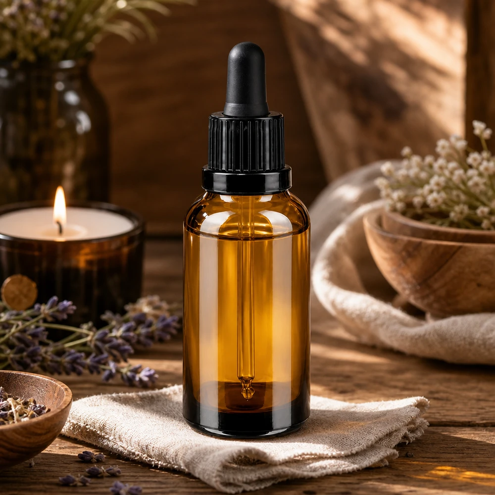 30ml pipetovací láhev černá se zajištěným uzávěrem BrownLine UT18/30 30ml Laborflasche aus getöntem Glas mit Tropfpipette für präzise Mengenabgabe