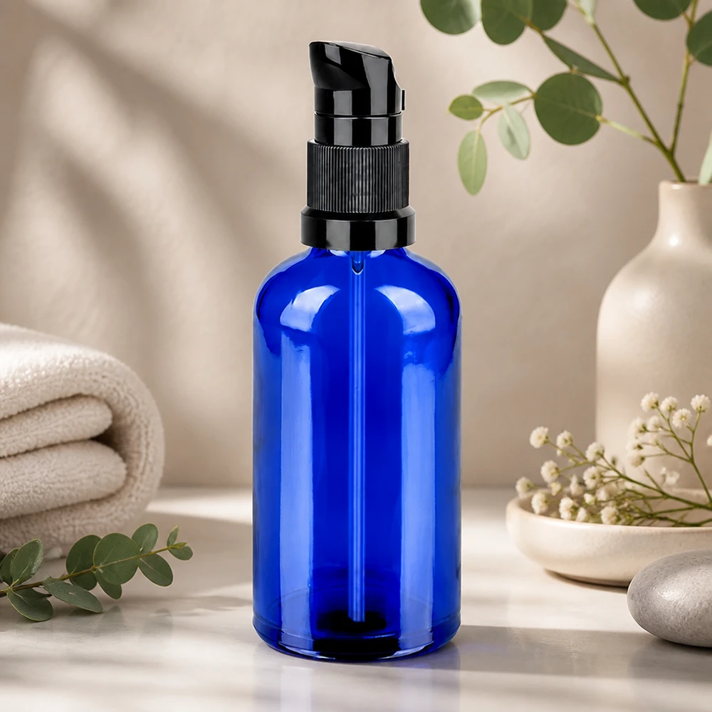 100ml lahvička s pumpičkou černá standardní uzávěr BlueLine UT18/100 100ml lahvička s pumpičkou černá standardní uzávěr BlueLine UT18/100