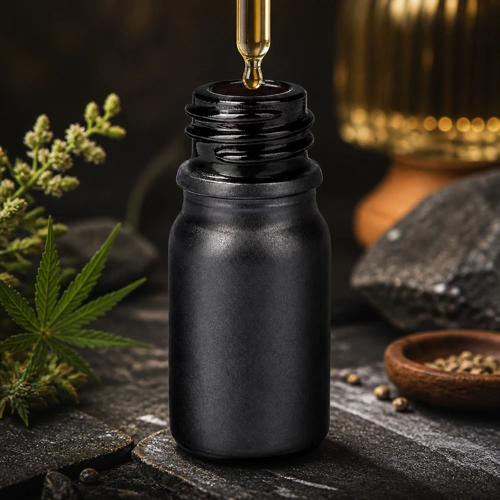5ml lékárenská láhev BlackLine UT18/5 UNiTWIST 5ml BlackLine Violettglasflasche UT18/5 mit Schraubverschluss für sichere Aufbewahrung von Tinkturen