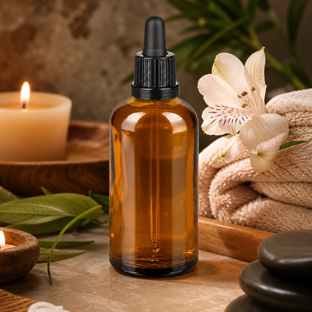100ml pipetovací láhev černá se zajištěným uzávěrem BrownLine UT18/100 100ml Pipettenflasche in Apothekerqualität aus dunklem Glas zum Schutz vor UV-Strahlung