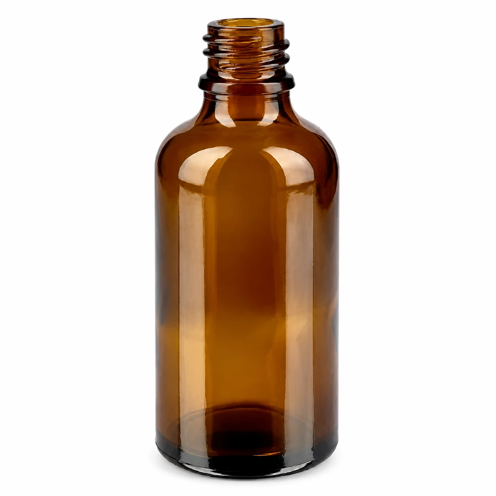 50ml láhev 11mm šroubovací uzávěr modrá Standard BrownLine UT18/50 Lichtschützende 50ml Glasflasche braun für Aromatherapie und Naturheilkunde