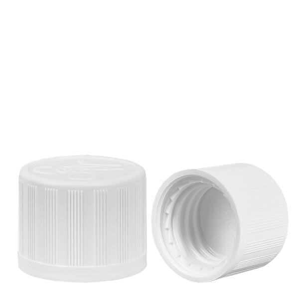Šroubovací uzávěr bílý 18 mm standardní dětská pojistka Šroubovací uzávěr bílý 18 mm standardní dětská pojistka