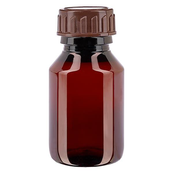 PET láhev 50ml s hnědým uzávěrem standard PET láhev 50ml s hnědým uzávěrem standard