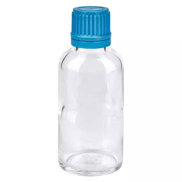 30ml láhev 11mm šroubovací uzávěr modrý uzávěr s ochranou proti manipulaci ClearLine UT18/30 30ml láhev 11mm šroubovací uzávěr modrý uzávěr s ochranou proti manipulaci ClearLine UT18/30