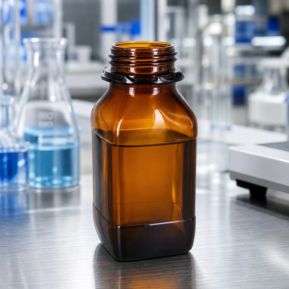 Láhev na chemikálie o objemu 500 ml Graduierte 500ml Chemikalienflasche mit lichtschützendem braunem Glas für Laboranwendungen