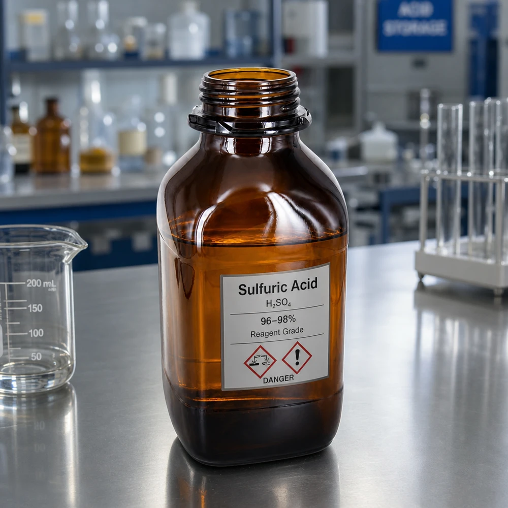 1000ml Laborflasche mit ergonomischem Design und rutschfester Oberfläche für sicheren Umgang