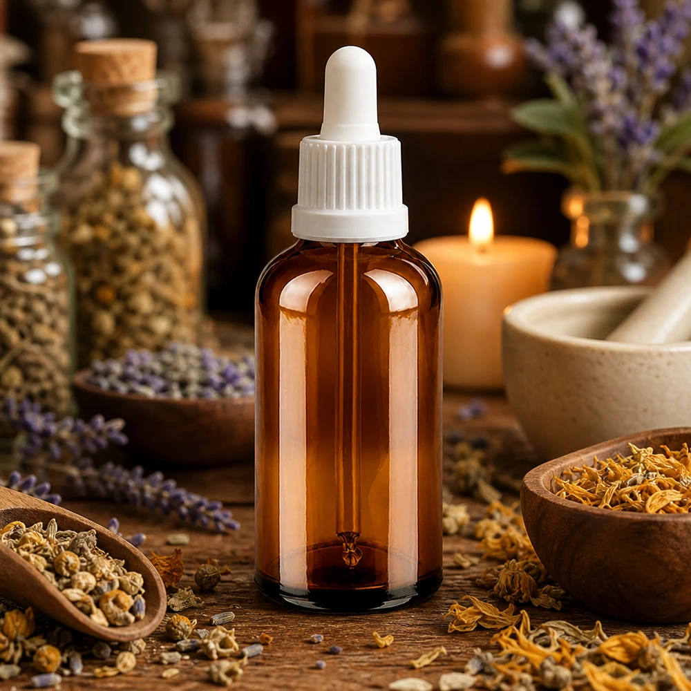 50ml Braunglas-Tropfflasche mit ergonomischem Design für einfache Handhabung