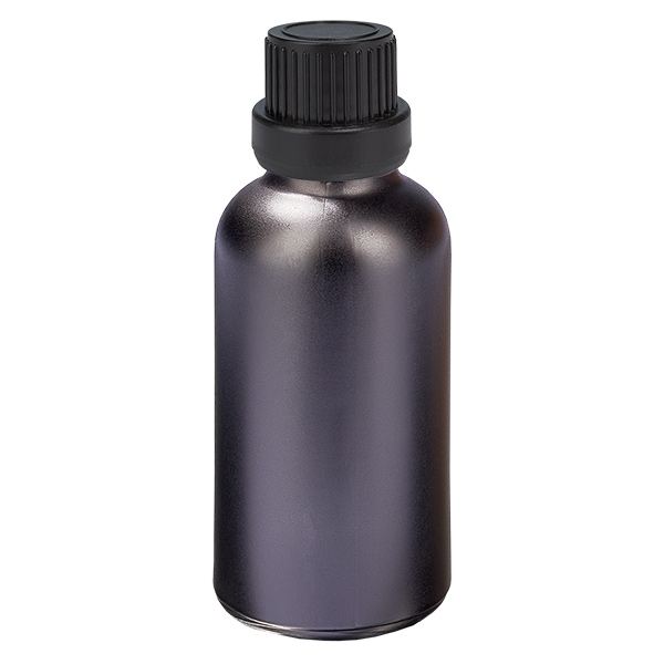 30ml láhev 11mm šroubovací uzávěr černý uzávěr s ochranou proti manipulaci BlackLine UT18/30 30ml láhev 11mm šroubovací uzávěr černý uzávěr s ochranou proti manipulaci BlackLine UT18/30