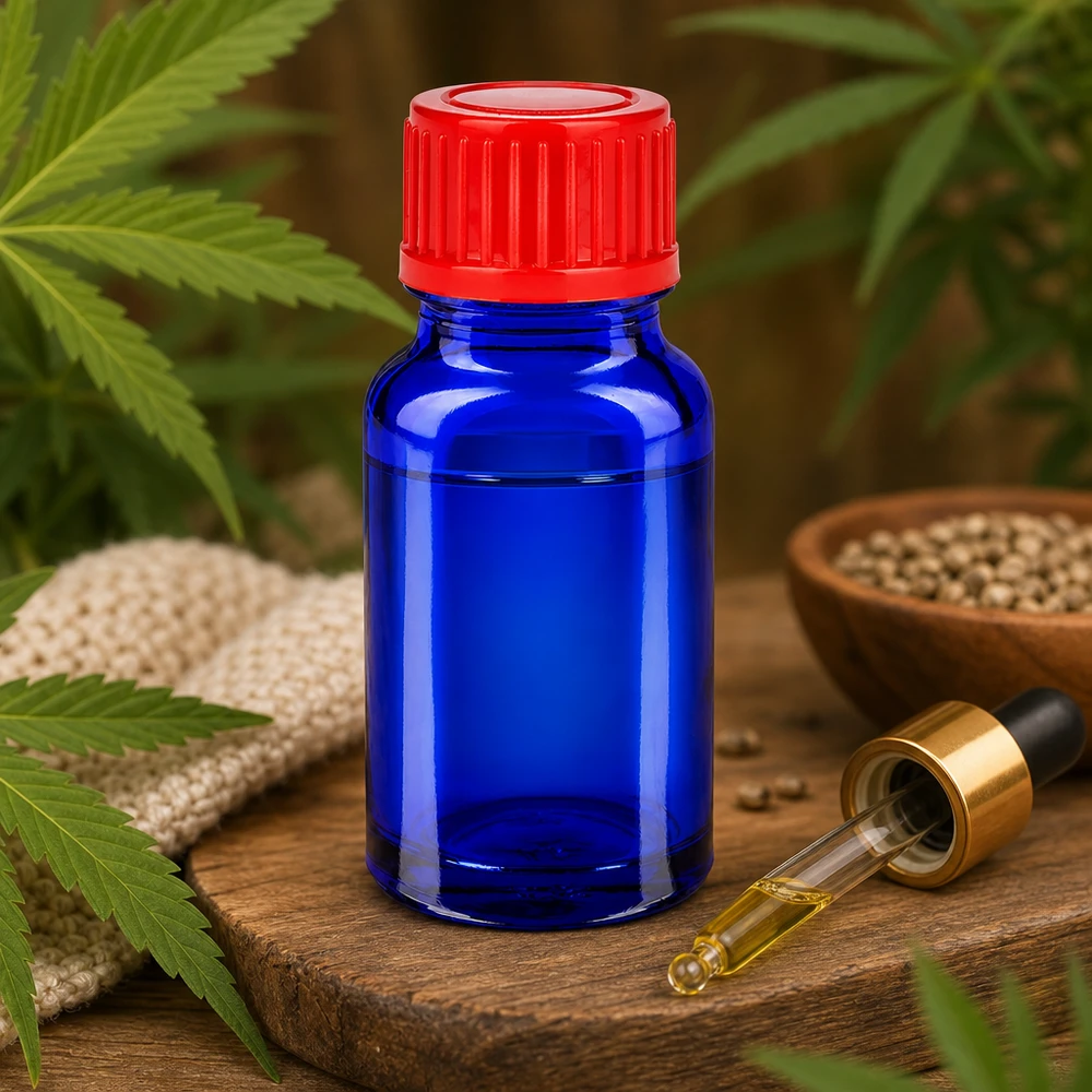 Robuste 10ml Laborflasche aus temperaturbeständigem Kobaltglas für industrielle Nutzung