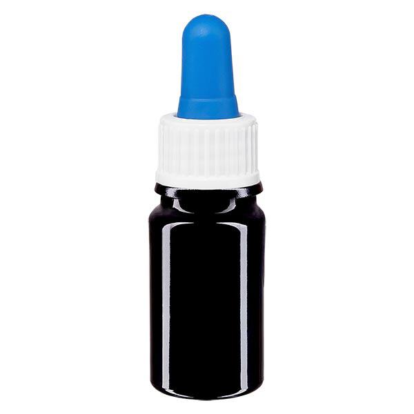 Lékárenská lahvička fialová 5ml pipeta bílá/modrá standardní Lékárenská lahvička fialová 5ml pipeta bílá/modrá standardní