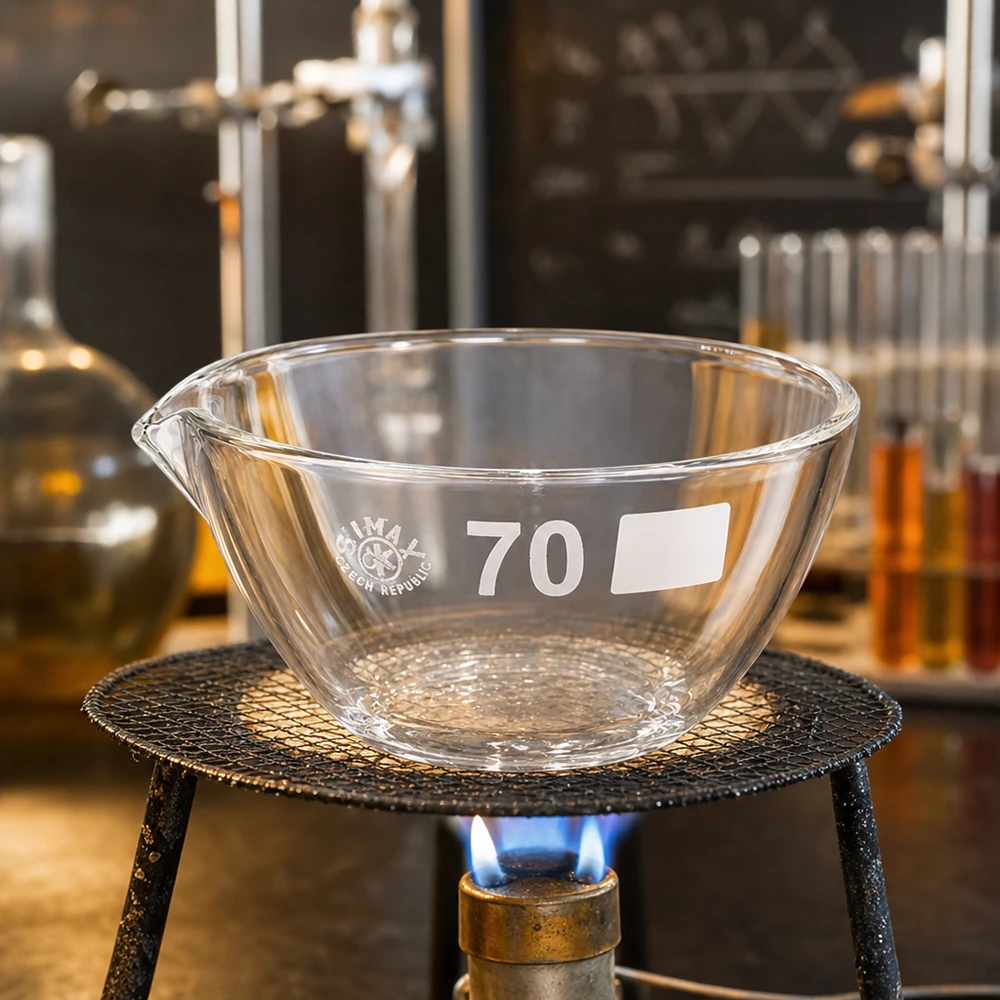 Ergonomische 60ml Laborschale mit Ausguss aus bruchsicherem Borosilikatglas für den täglichen Einsatz