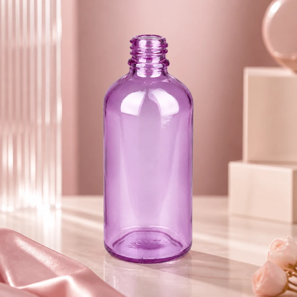 100ml lékárenská lahvička PurpleLine UT18/100 UNiTWIST ze skla. Premium Apothekerglas 100ml PurpleLine mit ergonomischer Form und sicherem UT18/100 Verschluss