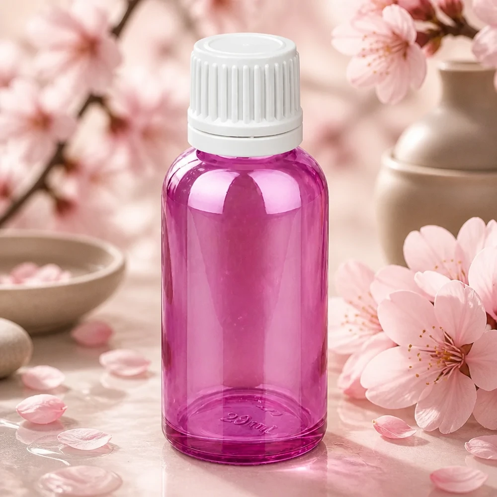 30ml PurpleLine Flasche mit weißem Verschlusssystem ideal für DIY-Kosmetik und Mischungen