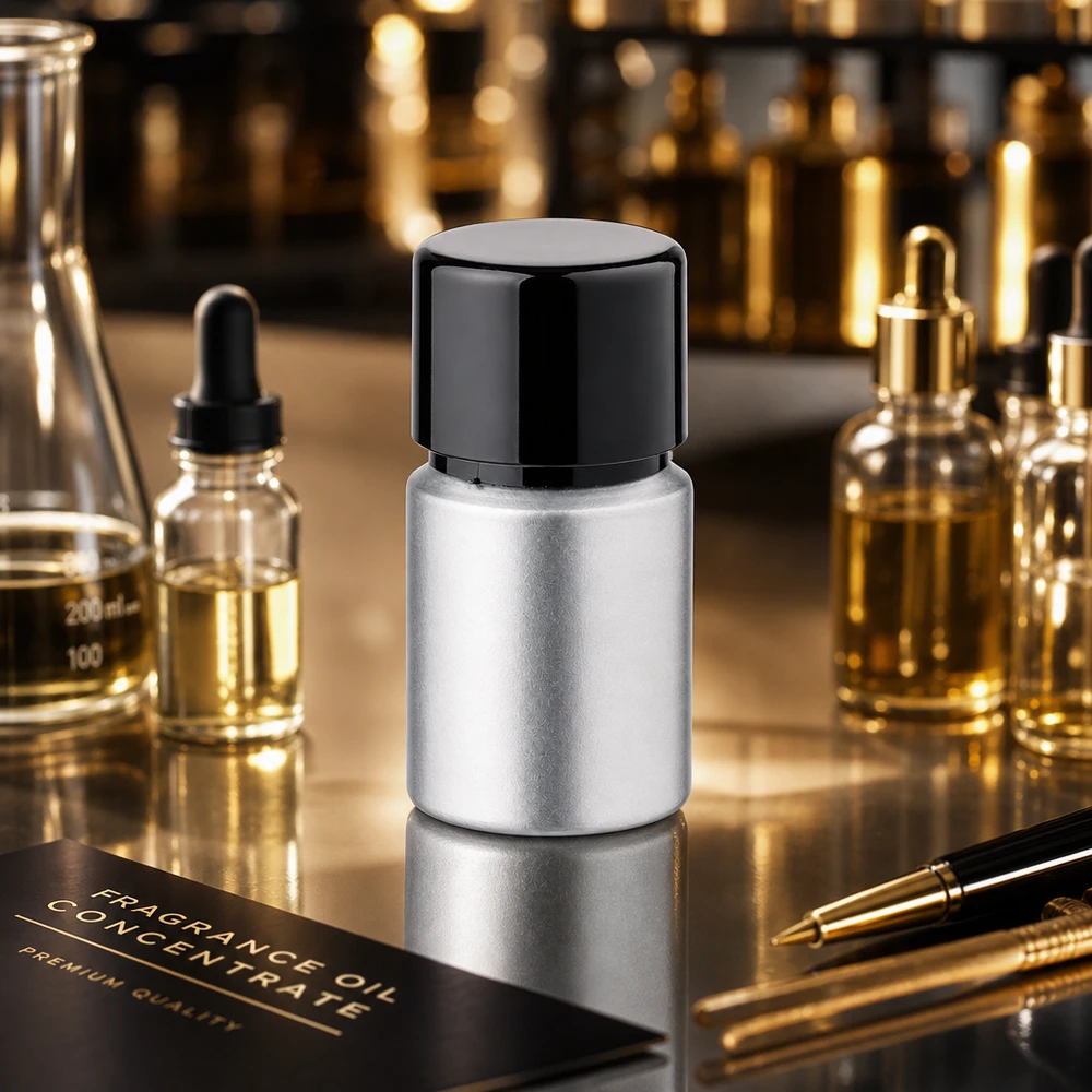 Gebeizte Aluflasche 10ml Füllvolumen - hochwertige Aluminium Verpackung mit matter Metalloberfläche