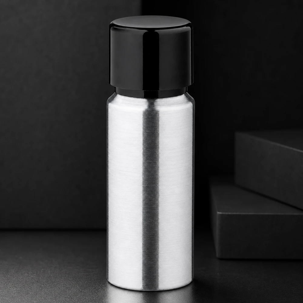 20ml leštěná hliníková lahvička se šroubovacím uzávěrem 20ml Aluflasche mit geschliffener Metalloberfläche bietet optimalen Schutz vor Licht und Oxidation