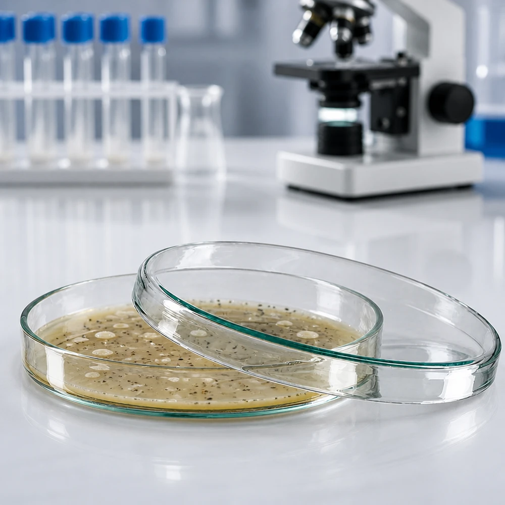 Petrischale aus klarem Glas 100x10mm stapelbar für professionelle Laboranwendungen