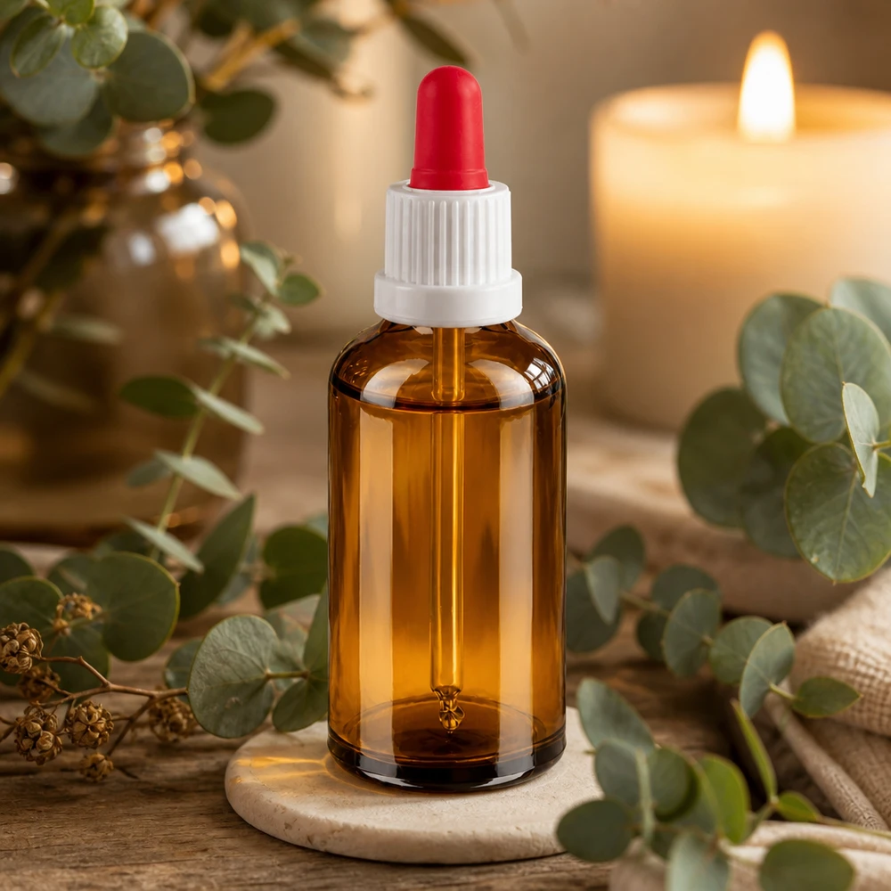 50ml pipetovací láhev bílá/červený uzávěr s ochranou proti manipulaci BrownLine UT18/50 Medizinische 50ml Tropferflasche mit hygienischem weißem Verschluss für sterile Lagerung