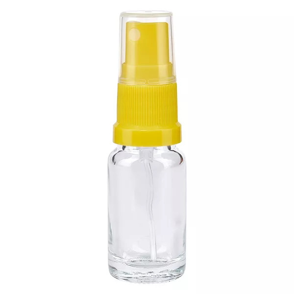10ml lahvička s rozprašovačem žlutá/transparentní standardní uzávěr ClearLine UT18/10 10ml lahvička s rozprašovačem žlutá/transparentní standardní uzávěr ClearLine UT18/10