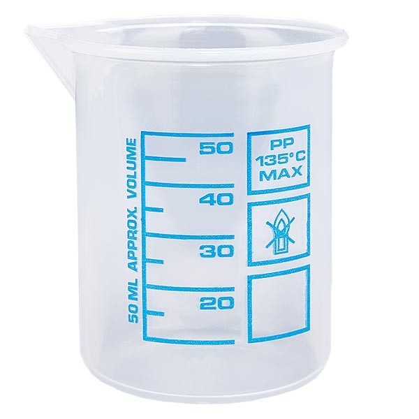 50ml odměrka (Griffin cup) PP, antistatická, s vysokou průhledností podle DIN 12.311, s odměřeným okrajem, modře potištěná stupnice. 50ml odměrka (Griffin cup) PP, antistatická, s vysokou průhledností podle DIN 12.311, s odměřeným okrajem, modře potištěná stupnice.