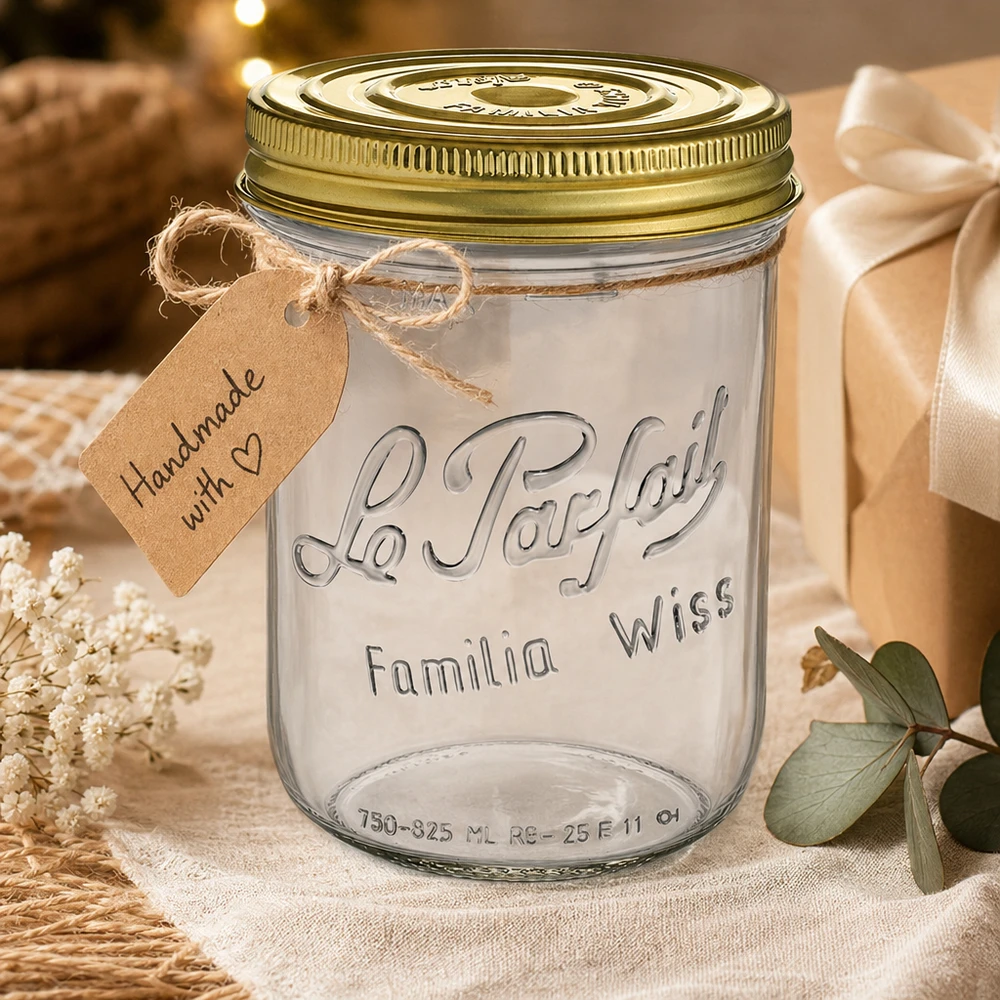825ml Sturzglas "Familia Wiss" 2-teiliges Deckelsystem Le Pa