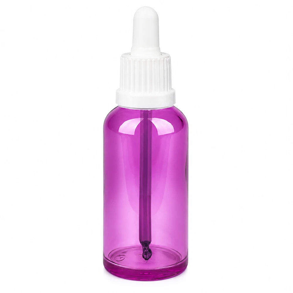50ml pipetovací láhev bílá Originality šroubovací uzávěr PurpleLine UT18/50 Kompakte lila Pipettenflasche 50ml OV PurpleLine für genaue Flüssigkeitsdosierung