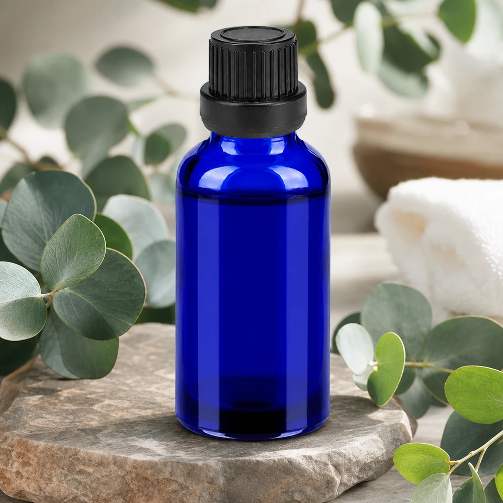 30ml láhev 11mm šroubovací uzávěr černý BlueLine UT18/30. Professionelle 30ml Flasche mit präzisem Tropfverschluss für kontrollierte Anwendung