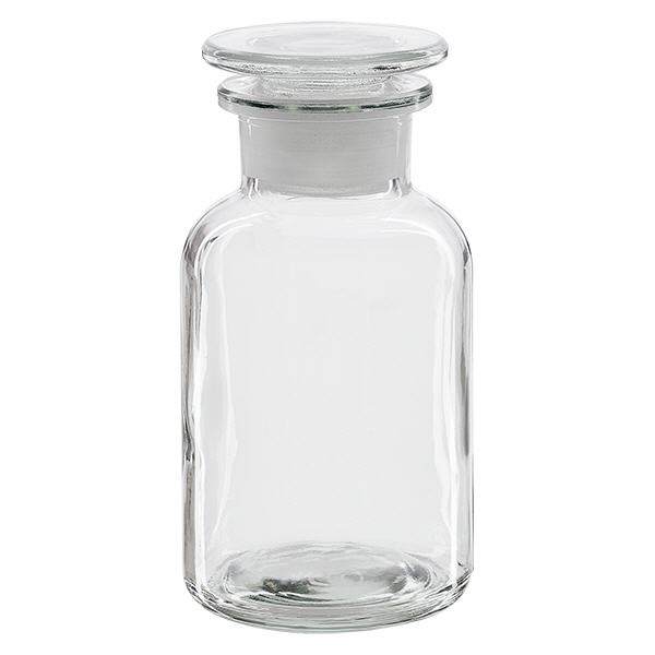 L&#225;hev s kulat&#253;m ramenem 250ml &#269;ir&#225; sklen&#283;n&#225; z&#225;tka se &#353;irok&#253;m hrdlem