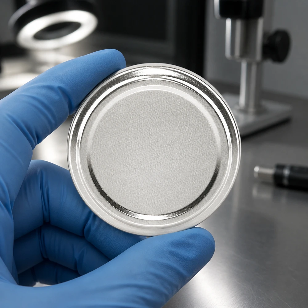 Laboratorní prostředí BasicSeal TO63, víčko 63 mm, stříbrné, UNiTWIST – kontrola kvality v rukavicích