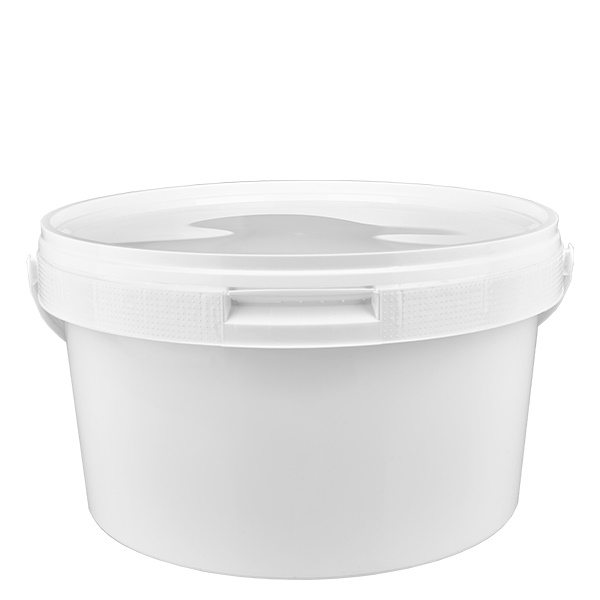 Vědro 3,5L z bílého polypropylenového plastu s víkem Vědro 3,5L z bílého polypropylenového plastu s víkem