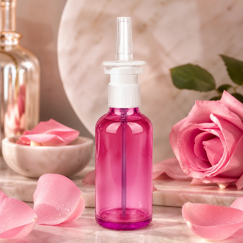 Pharmazeutische Verpackungslösung 50ml mit STD-Gewinde in Purple für Nasenspray-Produkte