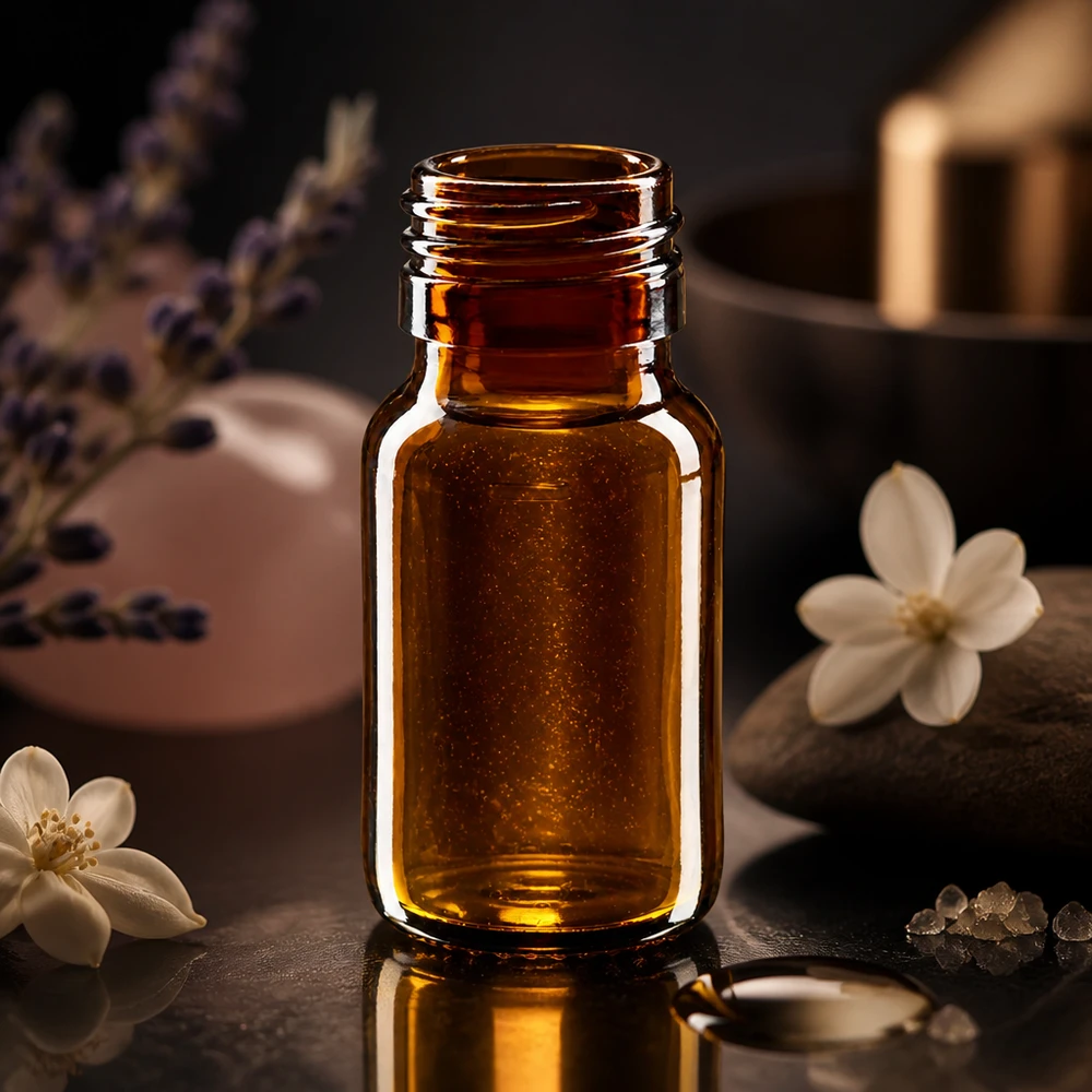 Robuste braune Glasflasche 30ml mit weiter PP28 Öffnung für einfache Befüllung