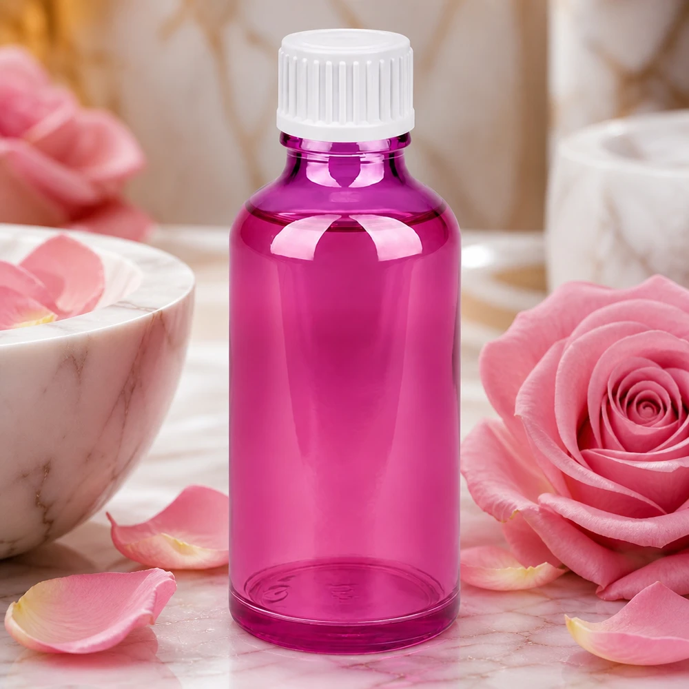 Wiederverwendbare 50ml Glasflasche mit dichtem Verschluss für selbstgemachte Pflegeöle