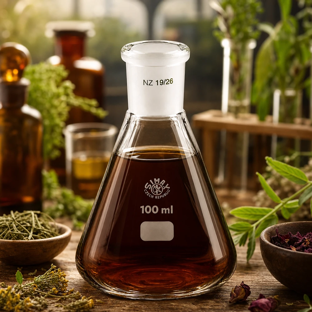 Erlenmeyerova baňka 100 ml se standardním broušeným spojem (19/26) Erlenmeyerova baňka 100 ml se standardním broušeným spojem (19/26)