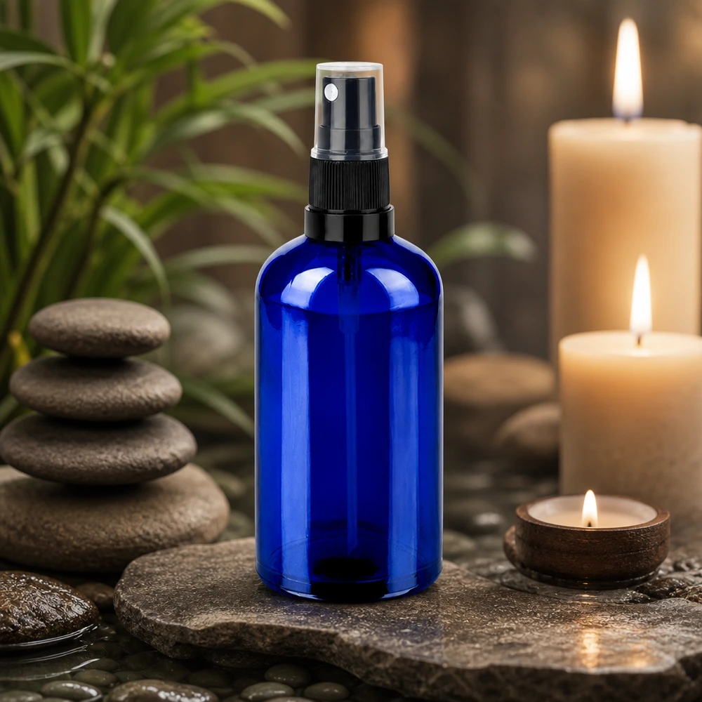100ml lahvička s rozprašovačem černá černá/průhledný standardní uzávěr BlueLine UT18/100 100ml lahvička s rozprašovačem černá černá/průhledný standardní uzávěr BlueLine UT18/100