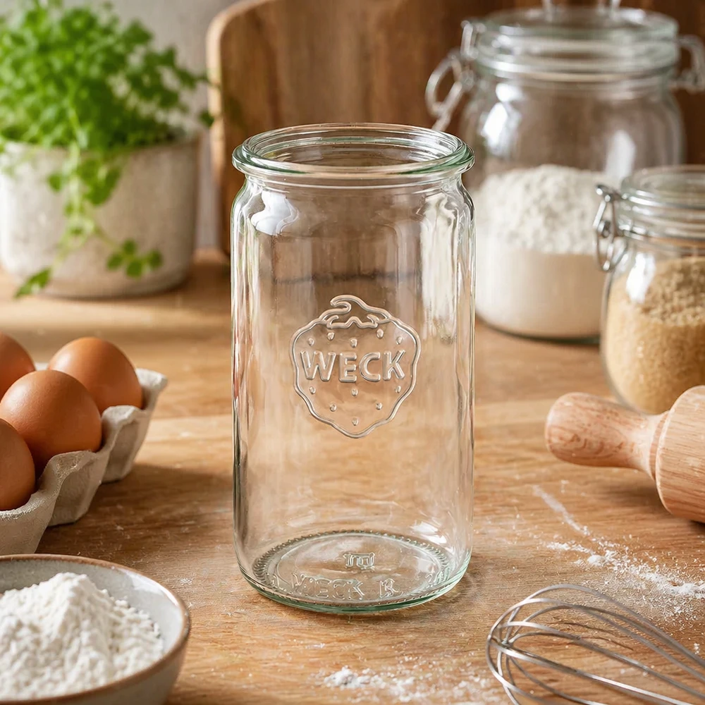 340ml válcová sklenice WECK RR60 s dřevěným dřevem - 340ml válcová sklenice s dřevěným dřevem 340ml válcová sklenice WECK RR60 s dřevěným dřevem - 340ml válcová sklenice s dřevěným dřevem