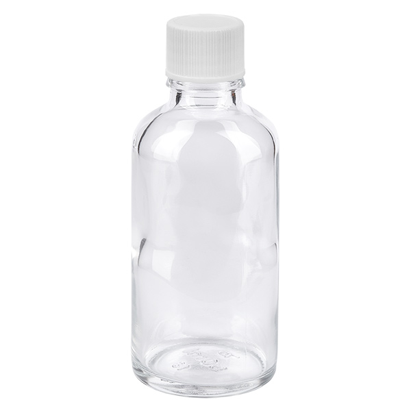 50ml láhev 11mm šroubovací uzávěr bílý standard ClearLine UT18/50 50ml láhev 11mm šroubovací uzávěr bílý standard ClearLine UT18/50