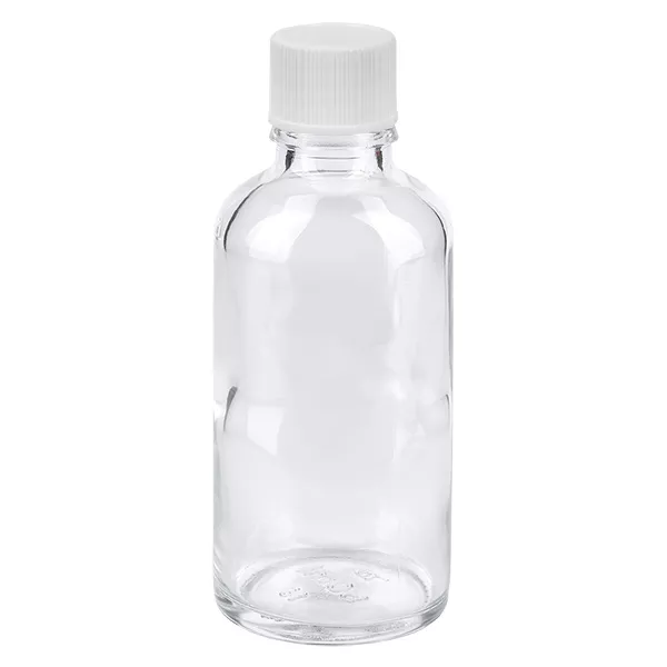 50ml láhev 11mm šroubovací uzávěr bílý standard ClearLine UT18/50