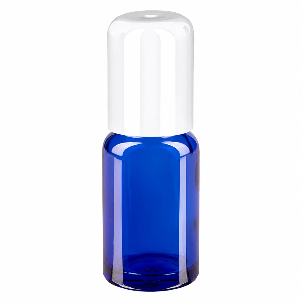 Kleine 10ml Roll-On Flasche weiss STD BlueLine UT18/10 ideal für Parfum und Öle