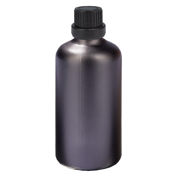 100ml láhev 11mm šroubovací uzávěr černý uzávěr s ochranou proti manipulaci BlackLine UT18/100 100ml láhev 11mm šroubovací uzávěr černý uzávěr s ochranou proti manipulaci BlackLine UT18/100