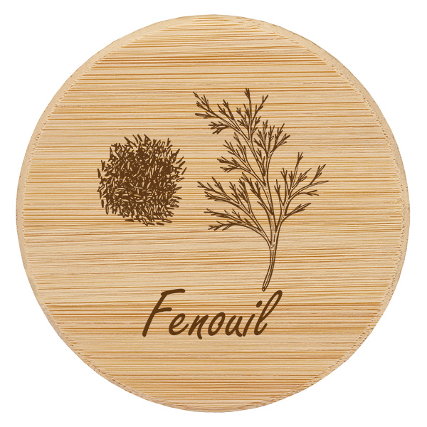 Couvercle en bois &quot;Fenouil&quot; pour WECK RR60